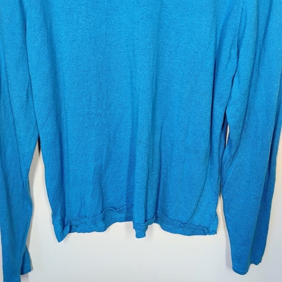 Vintage Pendleton Blue Floral Spring Sweater Crewneck Size Medium - Picture 4 of 12